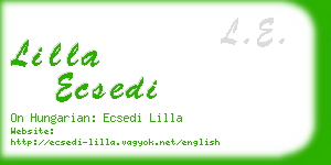 lilla ecsedi business card